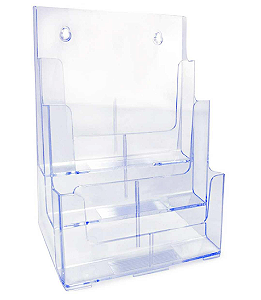 ORGANIZADOR DE ESCRITÓRIO TRIPLO CRISTAL