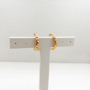 Brinco Earcuff arredondado cor ouro