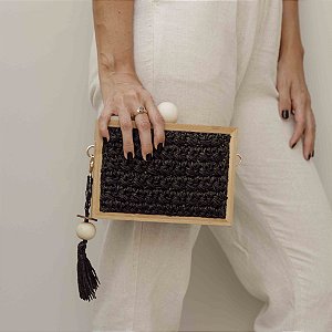 Bolsa BagMe Clutch Madeira Preto