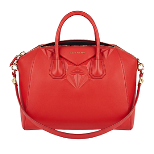 Bolsa Givenchy Antigona 3D Medium Couro Vermelha