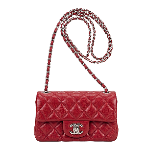 Bolsa Chanel clássica mini cherry