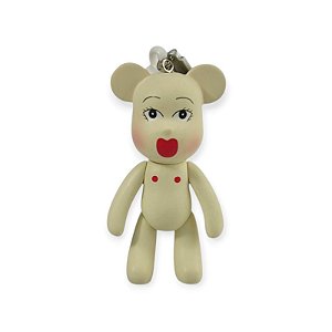 Chaveiro Ursa com Batom Heart Kiss - Popobe