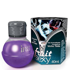 Gel Térmico Beijável Sabor Vinho Tinto - Fruit Sexy 50 Tons Intt