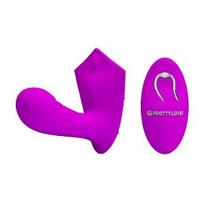 Estimulador clitoriano wireless com penetrador 12 vibrações - Willie Pretty Love