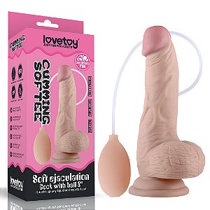 Pênis Realístico 19x4cm Ejaculador Cumming Softee 8 - Lovetoy