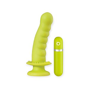 Vibrador Ponto G com Estimulador 10 Ritmos de Vibração e Ventosa Vagina Wand - Nanma