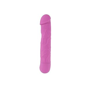 Pênis Silicone Curvo 21 cm Resistente à Água com 10 Ritmos Vibrantes - Bio Vibe -Nanma