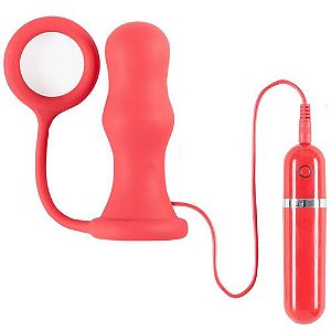 Plug Anal com Anel Peniano e 10 Vibrações - Buttplug Thriller Ass - Nanma