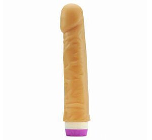 Pênis 20cm com Glande Saliente e Vibrador Multivelocidade - Absoloo