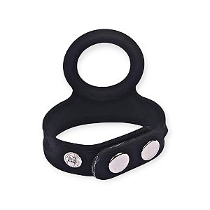 Anel Peniano Duplo em Silicone com Regulagem 3cm - Lovetoys