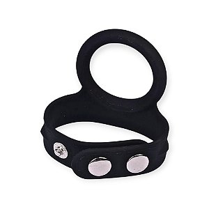 Anel Peniano Duplo em Silicone com Regulagem 3,7cm - Lovetoys