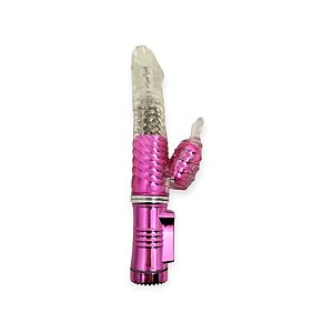 Vibrador Rotativo Recarregável com Estimulador Clitoriano - Lovetoys