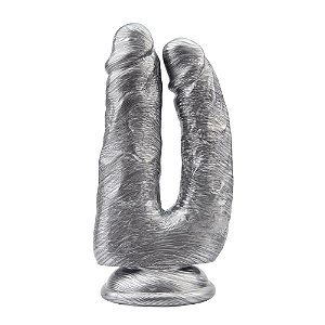 Pênis Duplo 18,5 cm Dick Silver - Chisa