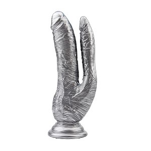 Pênis Duplo 21cm Ivana Silver – Chisa