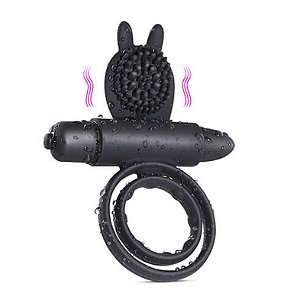 Anel Peniano Com Cápsula e 7 Modos De Vibração Buddy - Coleção Black Lovetoys