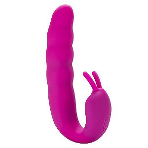 Vibrador Duplo Recarregável 10 Modos De Vibração Ribbed - Lovetoys