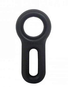 Anel Peniano 6x3cm em Silicone com Alça para Escroto Spanner - Coleção Black Lovetoys