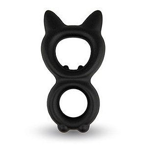 Anel Peniano com Alça para Escroto Cat - Coleção Black Lovetoys