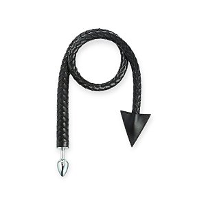 Plug Anal 8cm x 3,5cm com Rabo Diabinho em Couro Sintético 99cm Coleção Fetiche - Lovetoys