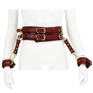 Harness Vinho de Cintura com Algemas Afrodite - Coleção Fetiche Lovetoys