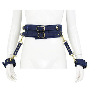 Harness Azul de Cintura com Algemas Afrodite -  Coleção Fetiche Lovetoys