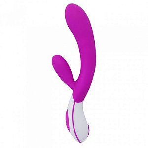 Vibrador Ponto G com 12 Vibrações e Estimulador Clitoriano