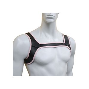 Harness Neoprene Preto e Rosa Apollo - Coleção Fetiche Lovetoys