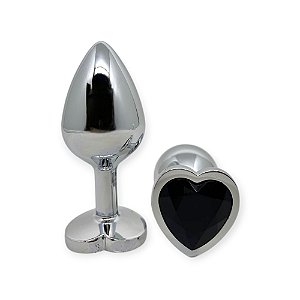Plug Anal Jóia Coração em Aço Inox 8cm x 3,5cm - Lovetoys