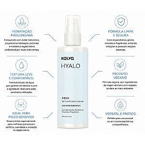 Lubrificante à Base de Água com Ácido Hialurônico Hyalo Aqua 120ml - Kalya