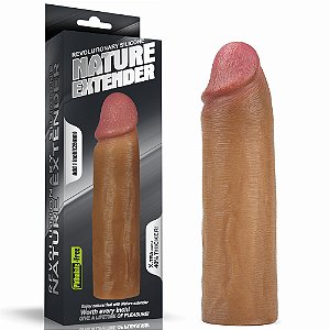 Capa Peniana com Extensor Nature Extender Chocolate - Lovetoy