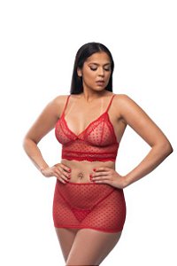 Conjunto Jade Vermelho P - Amor e Sedução