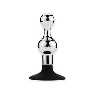 Plug Anal Escalonado em Aço com Ventosa - Lovetoys