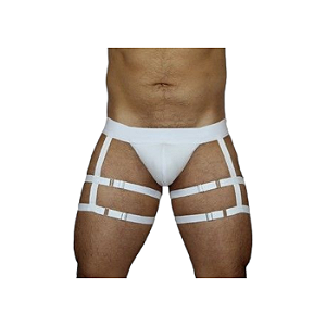 Cueca Jockstrap com Cinta Liga Branca G