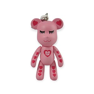 Chaveiro Ursa Rosa Meditate Love - Popobe