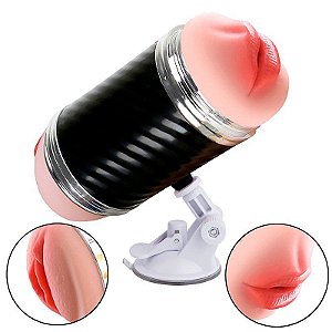 Masturbador Boca e Vagina com Ventosa Pussy Vibration- Lovetoys