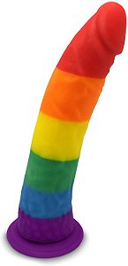 Pênis 17,5x3cm Colorido em Silicone Rainbow - Lovetoys