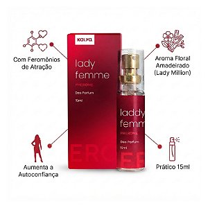Perfume Feminino Pherome Lady Femme Deo Parfum 15ml - Kalya