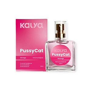 Perfume Beijável Feminino Pussycat Morango 25ml - Kalya
