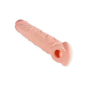 Capa Peniana com Anel para Escroto Bege - Lovetoys