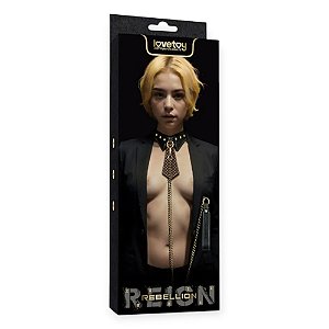 Coleira com Guia Rebellion Reign Collar - Lovetoy