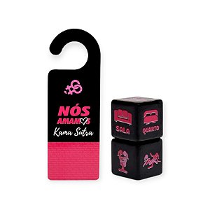 Aviso de Porta com Dados Eróticos Nós Amamos Kama Sutra Lésbico - Diversão ao Cubo