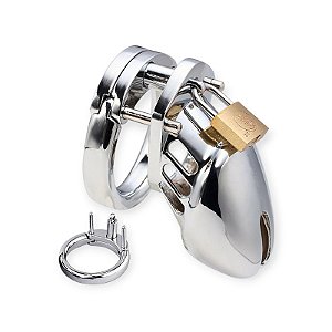 Cinto de Castidade em Aço Inox com Anel de 4,5cm - Lovetoys