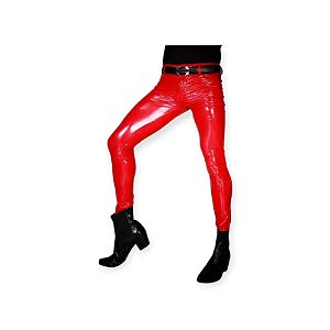 Calça Masculina em Vinil Vermelha G Coleção Fetiche - Lovetoys