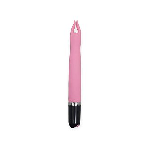 Vibrador com Massageadores Flexível - Coral