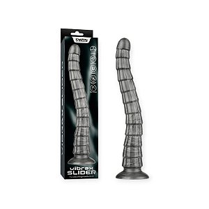 Prótese 36,8cm x 5,3cm com 10 Modos de Vibração 14.5 King Sized Vibrating Vibrax Slider - Lovetoy