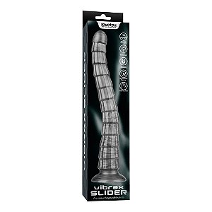 Prótese 36,8cm x 5,3cm com 10 Modos de Vibração 14.5 King Sized Vibrating Vibrax Slider - Lovetoy