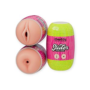 Masturbador Egg Vagina e Ânus Slider Double-Ended Masturbator Vagina and Anus - Lovetoy