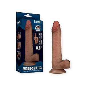 Pênis 21,6cm x 4cm 8,5'' Sliding Skin Pro II Dual Layer Silicone Dong - Lovetoy
