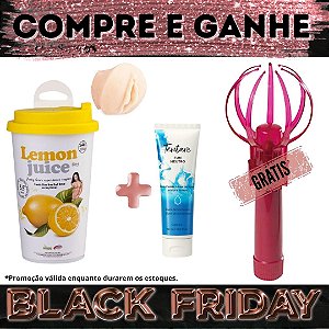 Compre Masturbador Café Lemon Juice + Lubrificante Fun Neutro e Ganhe Vibrador Feeler