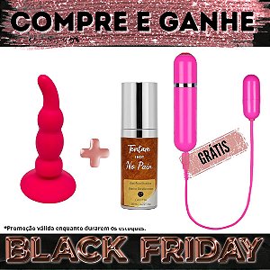 Compre Plug Anal Escalonado Pink + No Pain Tentare e Ganhe Cápsula Virgo